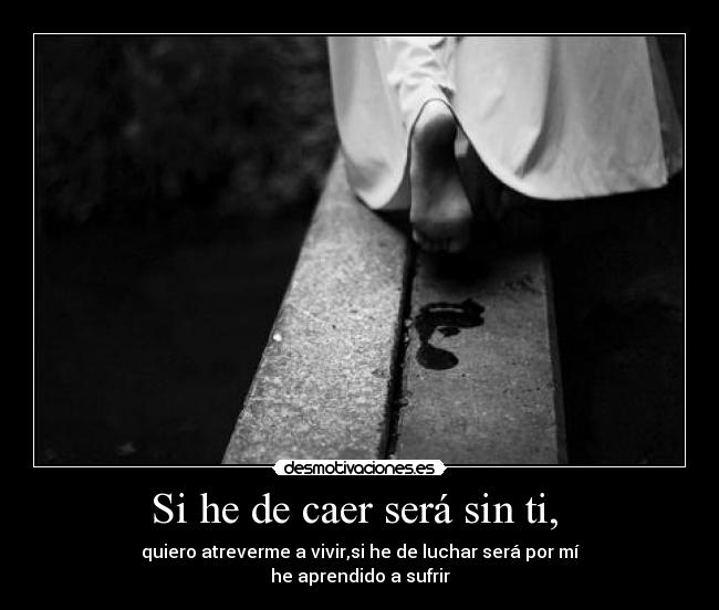 carteles caer sera sin ti desmotivaciones