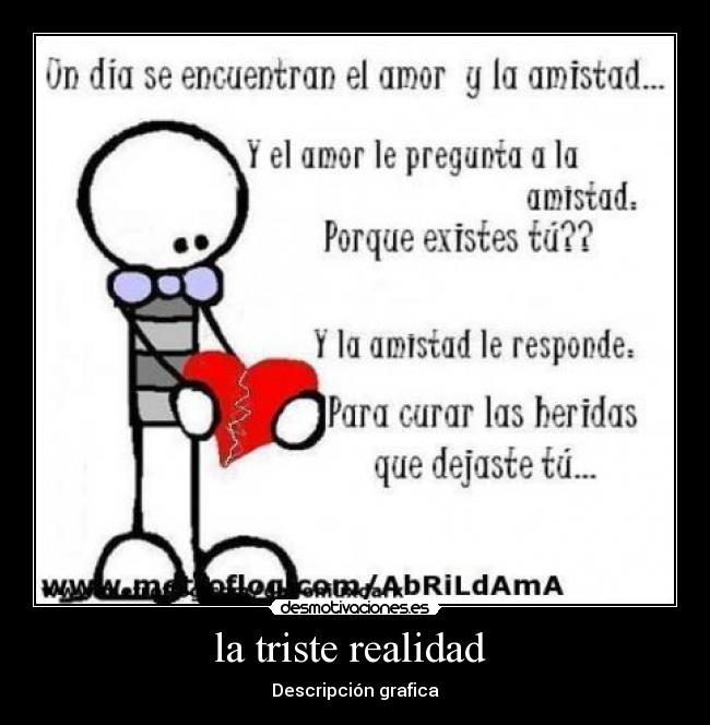 la triste realidad - Descripción grafica