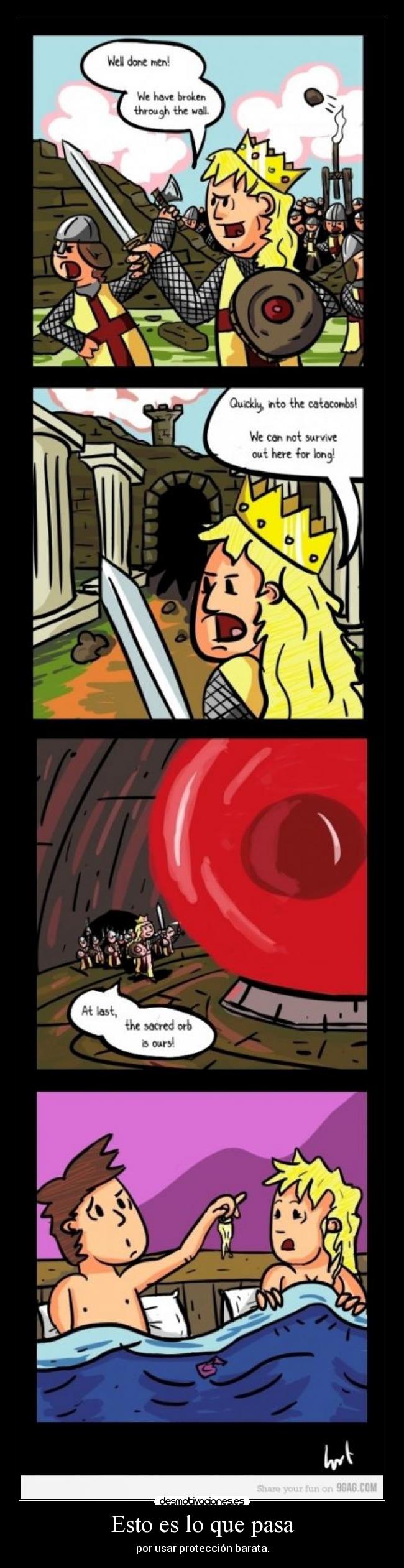 Esto es lo que pasa - por usar protección barata.