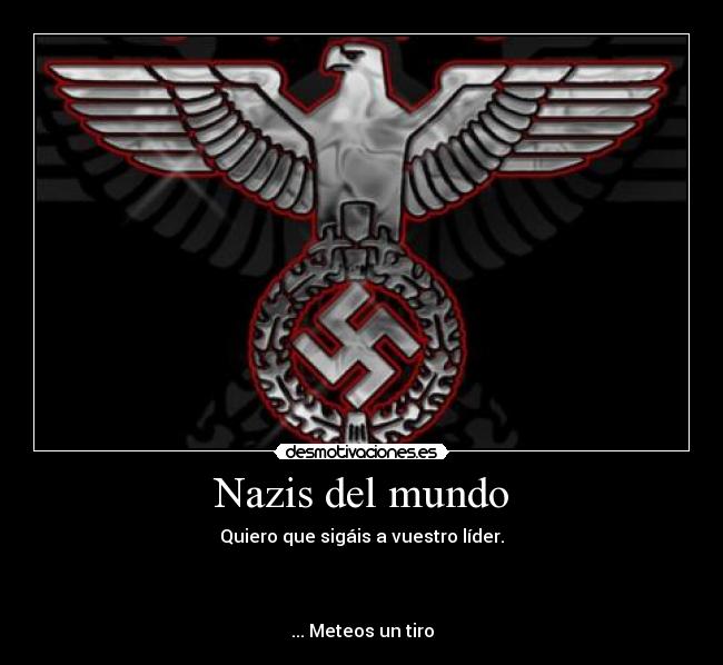 carteles mundo lgr lgr nazis meteos tiro hacedle favor mundo desmotivaciones