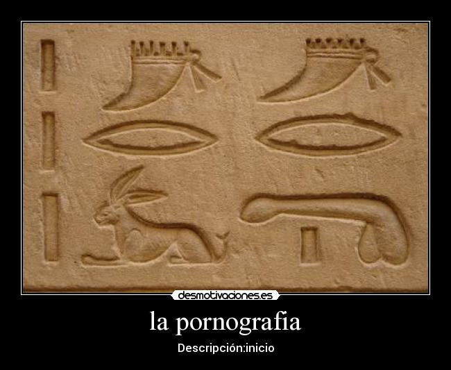 la pornografia - Descripción:inicio