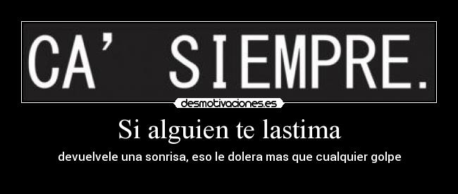 Si alguien te lastima - 