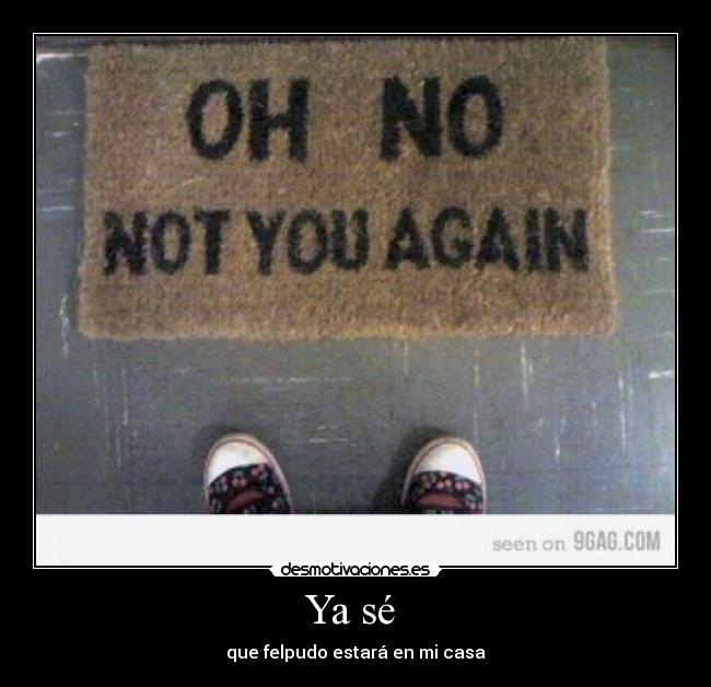 Ya sé  - que felpudo estará en mi casa