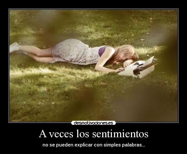 carteles sentimientos veces los sentimientos pueden explicar con simples palabras desmotivaciones