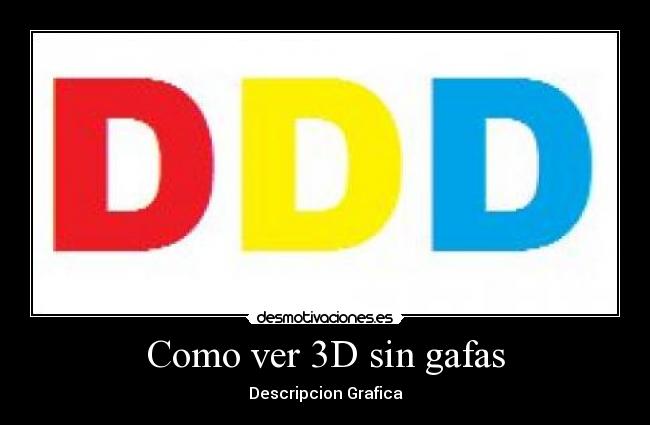 Como ver 3D sin gafas - Descripcion Grafica