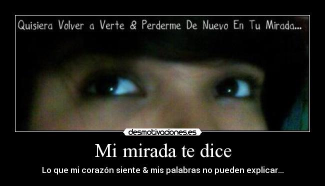 Mi mirada te dice -
