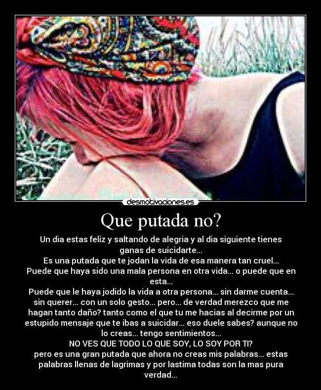 carteles putada dano sentimiento palabras desmotivaciones