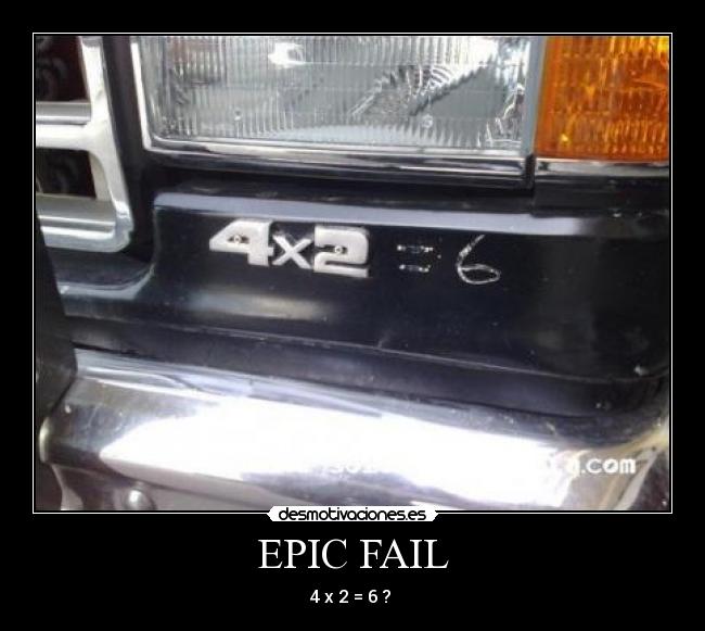 EPIC FAIL - 4 x 2 = 6 ?