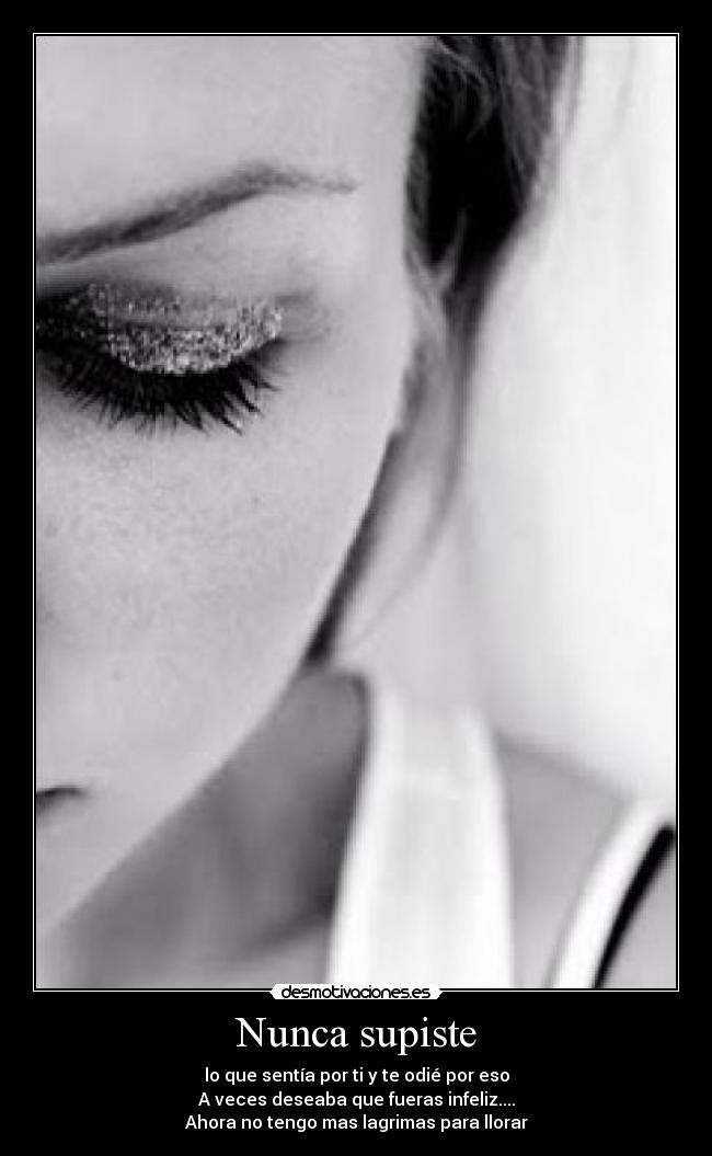 carteles nunca supiste lagrimas infeliz sentia por desmotivaciones