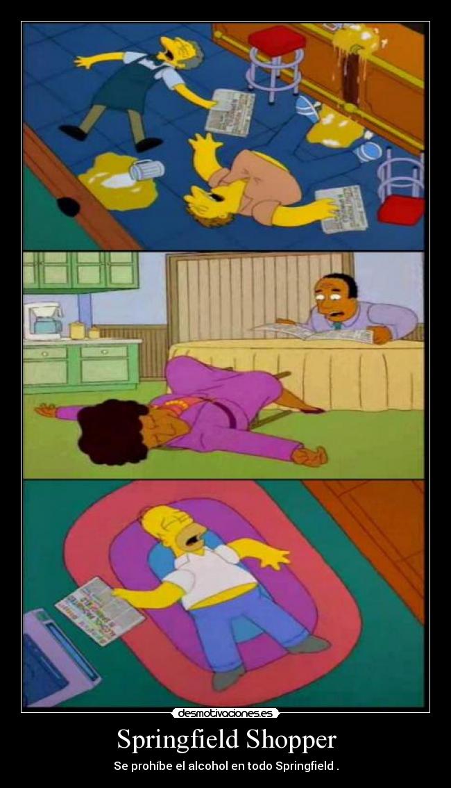 Springfield Shopper - Se prohíbe el alcohol en todo Springfield .