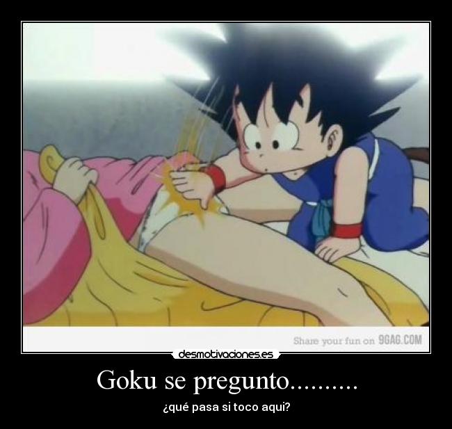 Goku se pregunto.......... - ¿qué pasa si toco aqui?