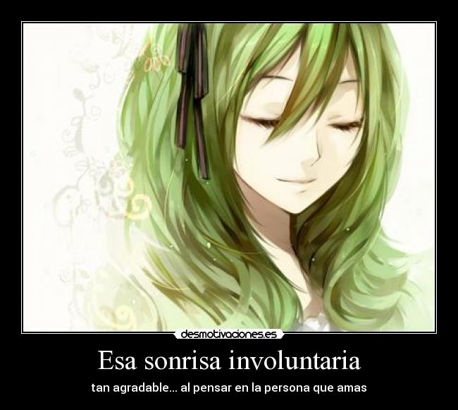 carteles sonrisa anime manga gumi megpoid desmotivaciones