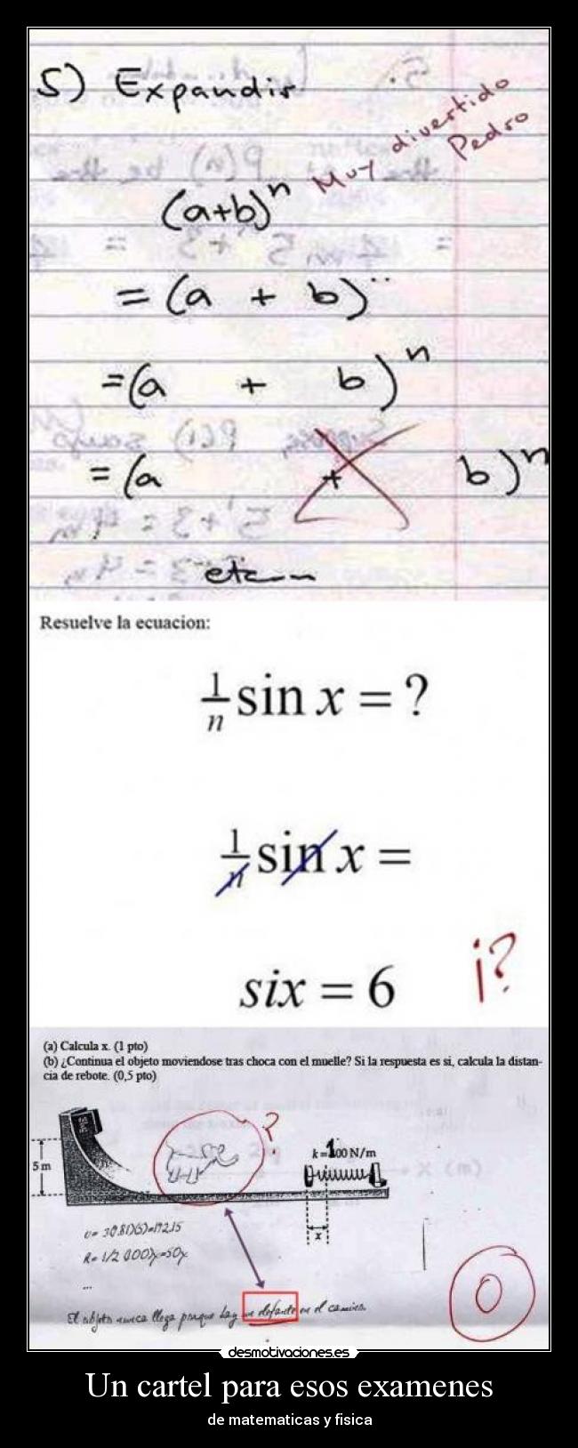 Un cartel para esos examenes - 