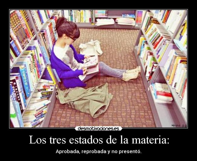 Los tres estados de la materia: - 