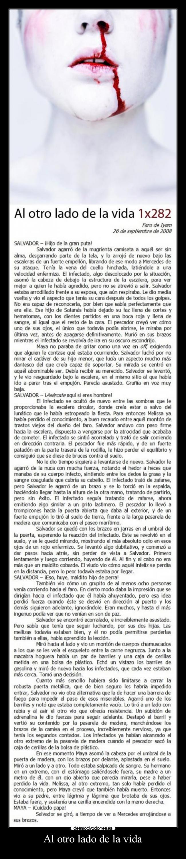 carteles vida otro lado vida desmotivaciones