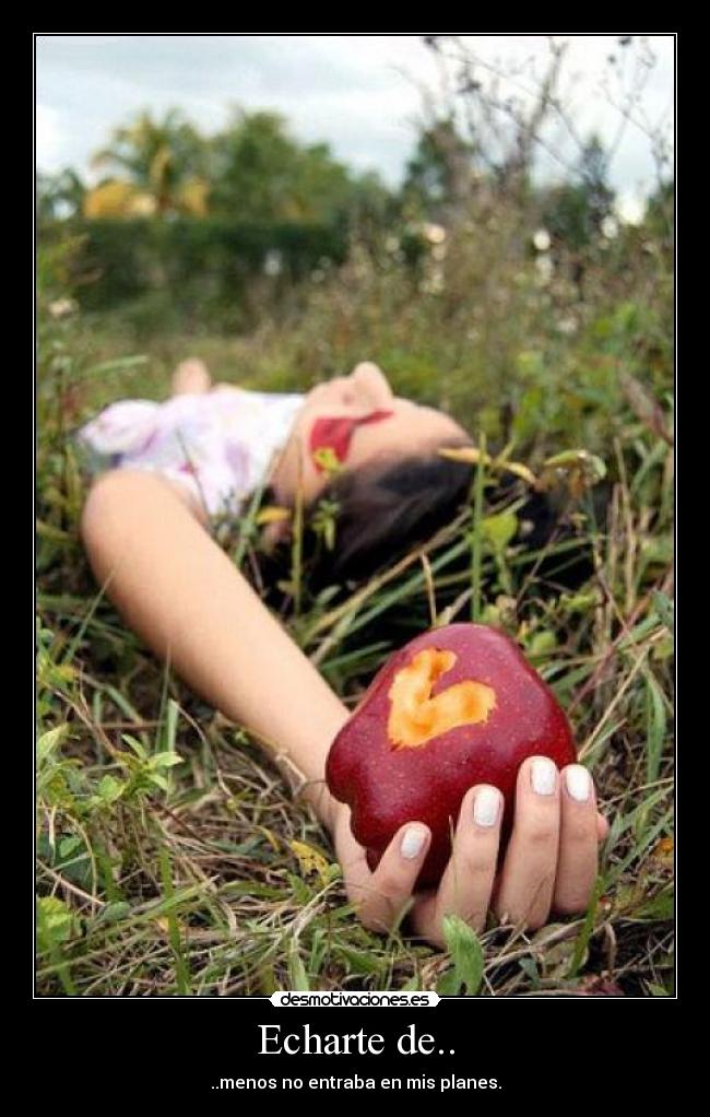 Echarte de.. - ..menos no entraba en mis planes.