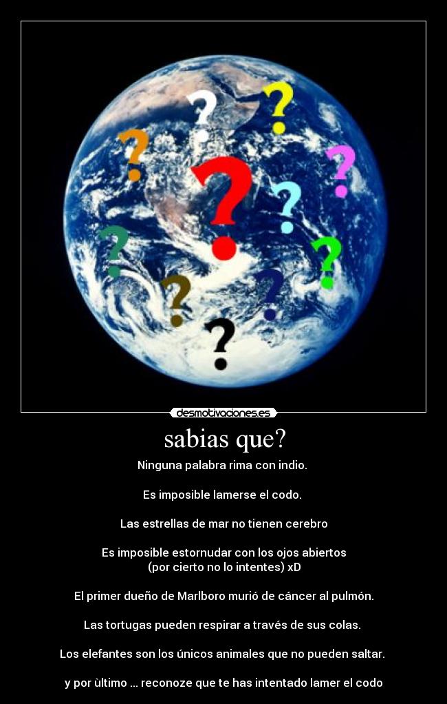 sabias que? -