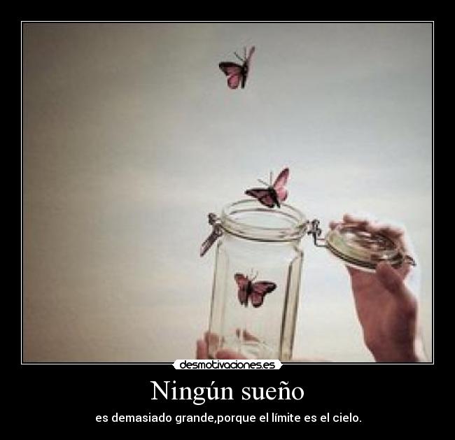 Ningún sueño - es demasiado grande,porque el límite es el cielo.