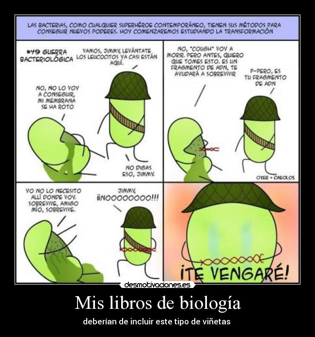 Mis libros de biología - deberían de incluir este tipo de viñetas