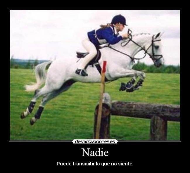 Nadie - Puede transmitir lo que no siente ♥