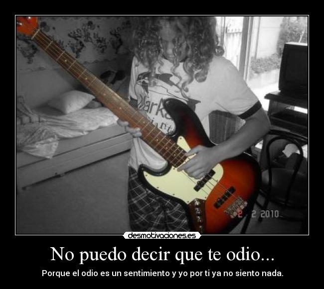 No puedo decir que te odio... - 