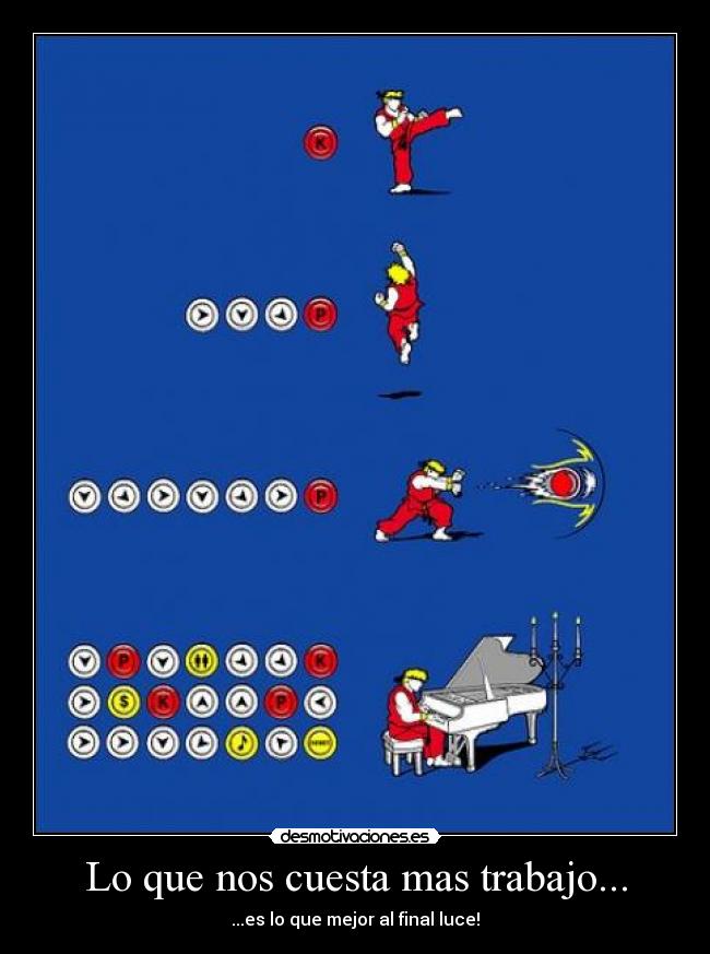 Lo que nos cuesta mas trabajo... -