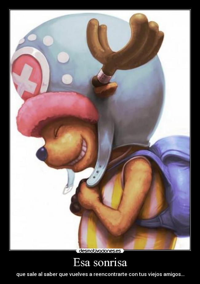 Esa sonrisa - que sale al saber que vuelves a reencontrarte con tus viejos amigos...