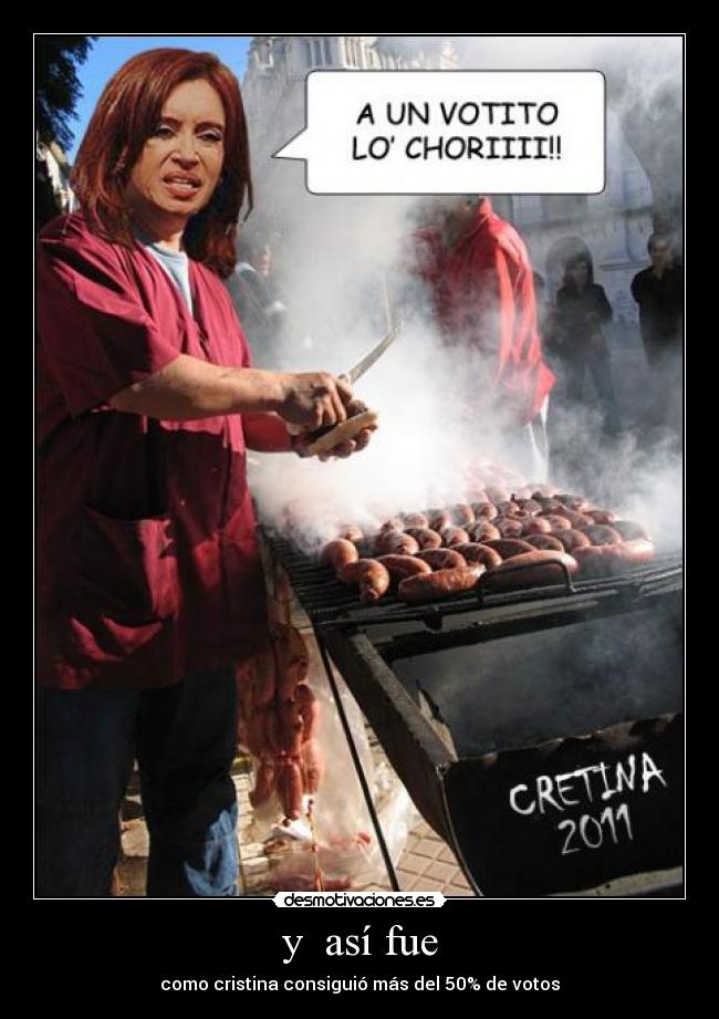 y  así fue - como cristina consiguió más del 50% de votos