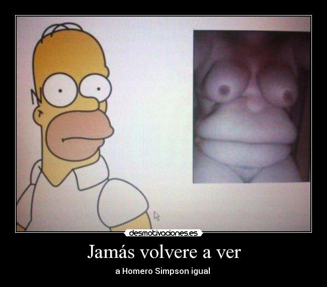 Jamás volvere a ver - a Homero Simpson igual