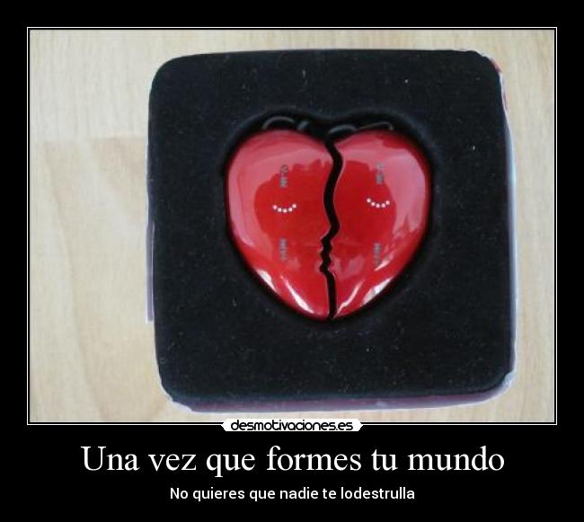 Una vez que formes tu mundo - No quieres que nadie te lodestrulla