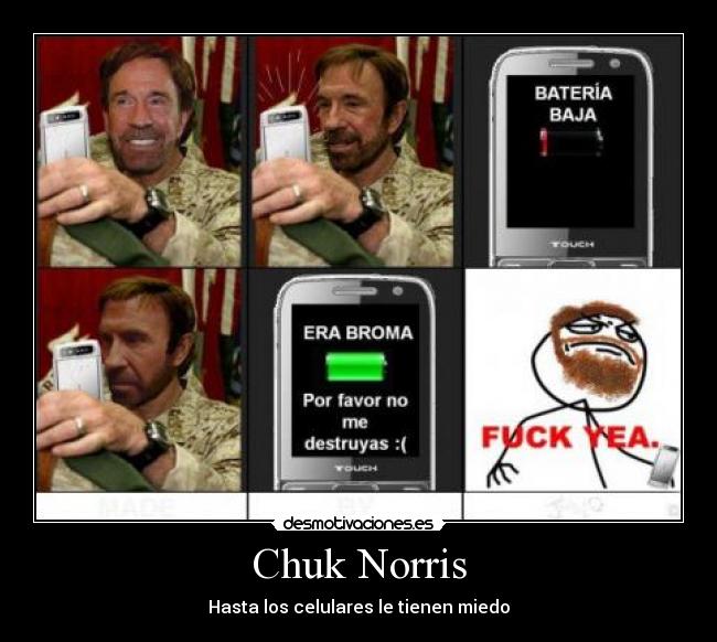 carteles chuck norris celulares miedo desmotivaciones