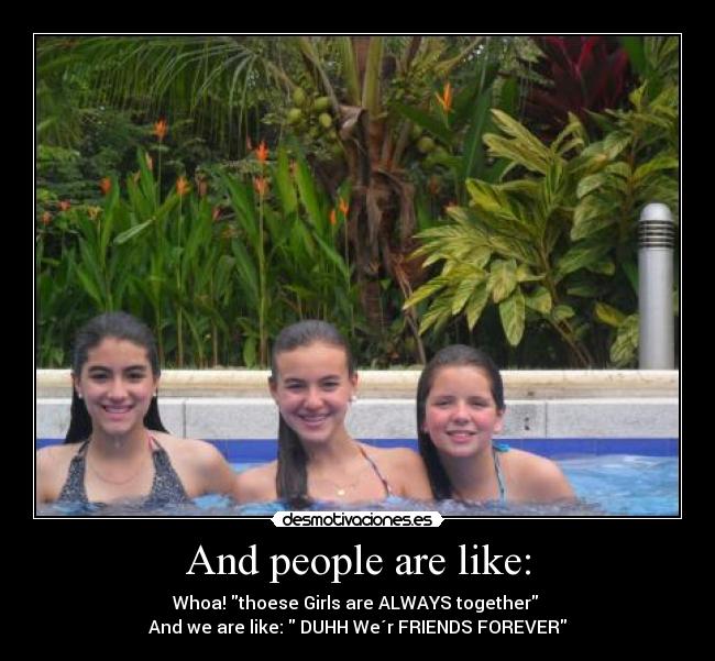 And people are like: -