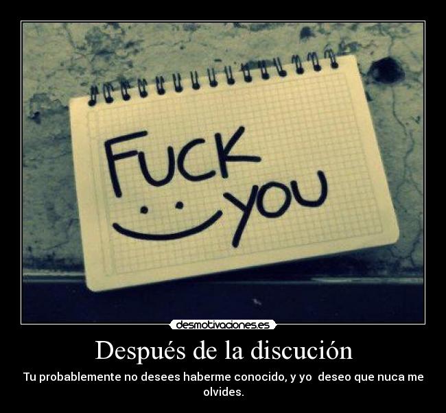 Después de la discución -