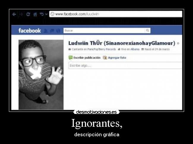 Ignorantes, - descripción gráfica