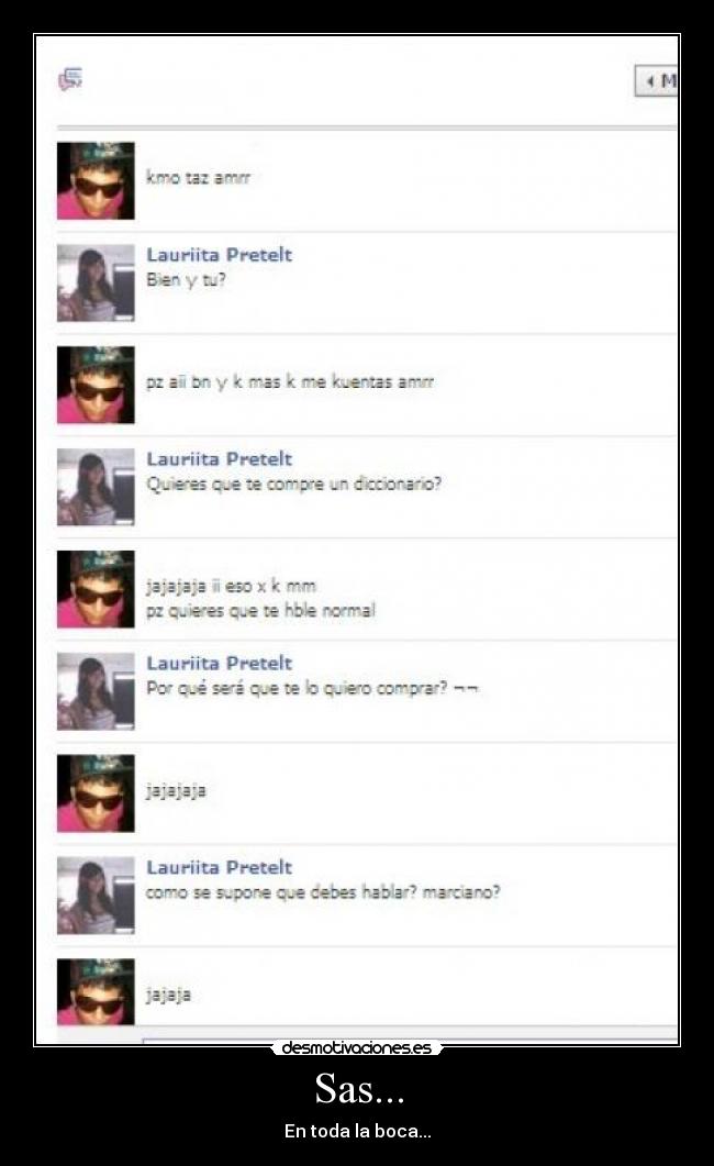 Sas... - En toda la boca...