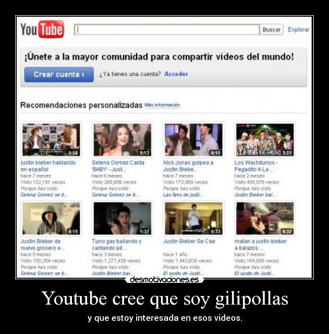 Youtube cree que soy gilipollas - 
