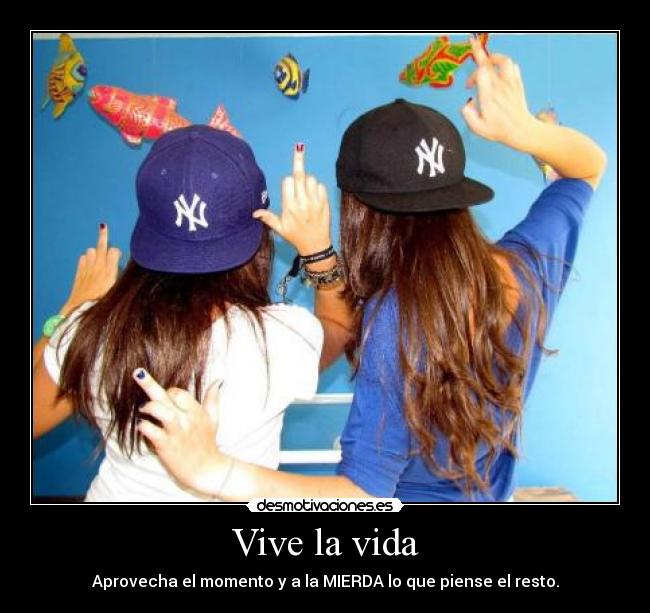 Vive la vida - Aprovecha el momento y a la MIERDA lo que piense el resto.