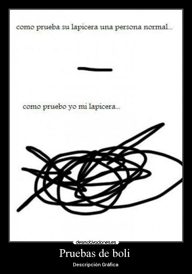 Pruebas de boli - Descripción Gráfica