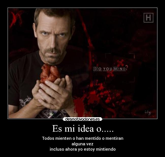 carteles dr house miente real verdad nunca desmotivaciones