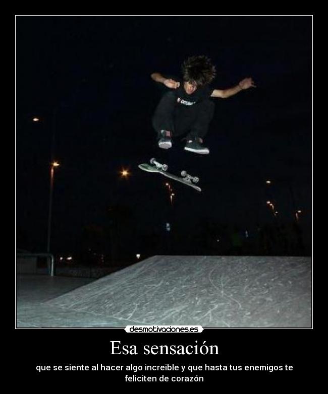 carteles skate heelflip desmotivaciones