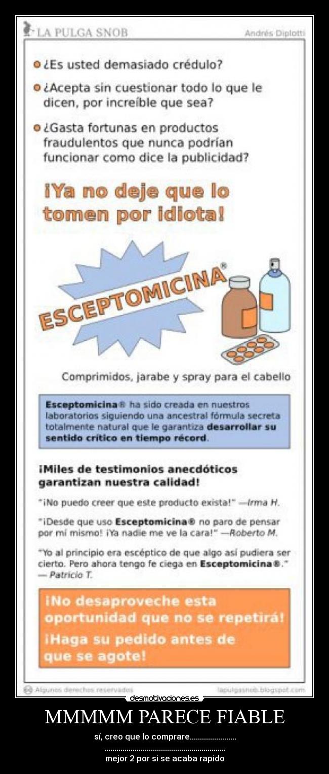 MMMMM PARECE FIABLE - sí, creo que lo comprare.......................
............................................................
mejor 2 por si se acaba rapido