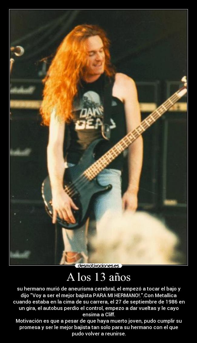 carteles metallicametalbajistael mejorcliff burton desmotivaciones