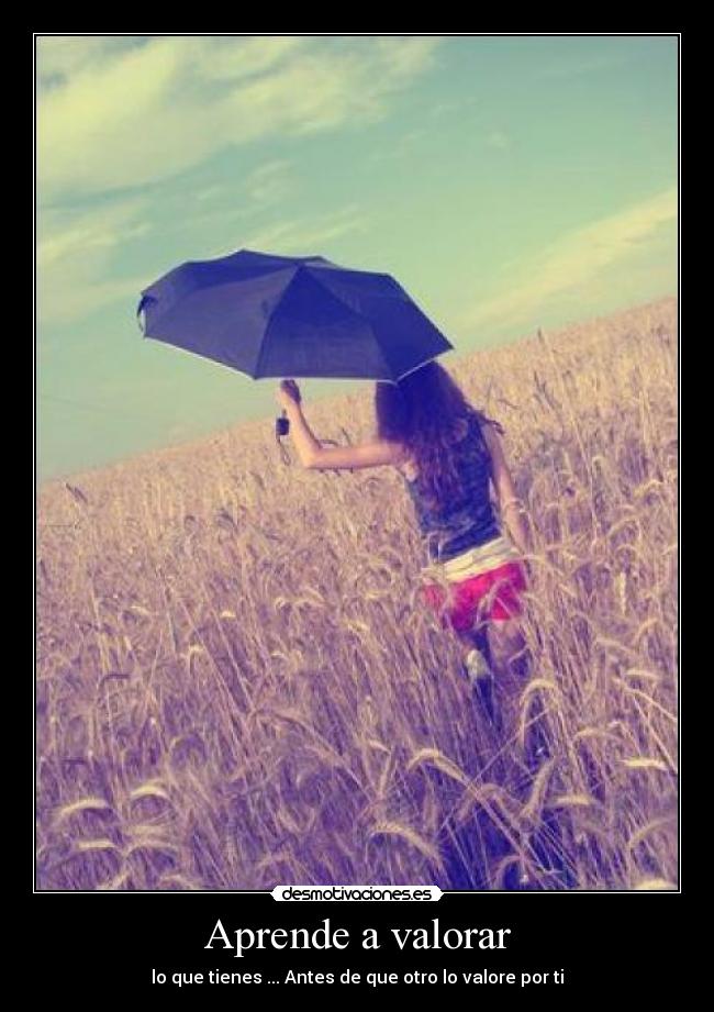 Aprende a valorar -