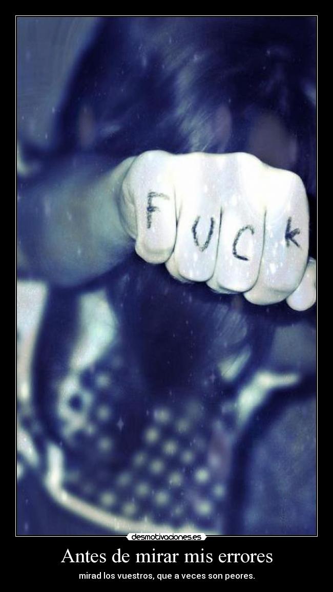 Antes de mirar mis errores -