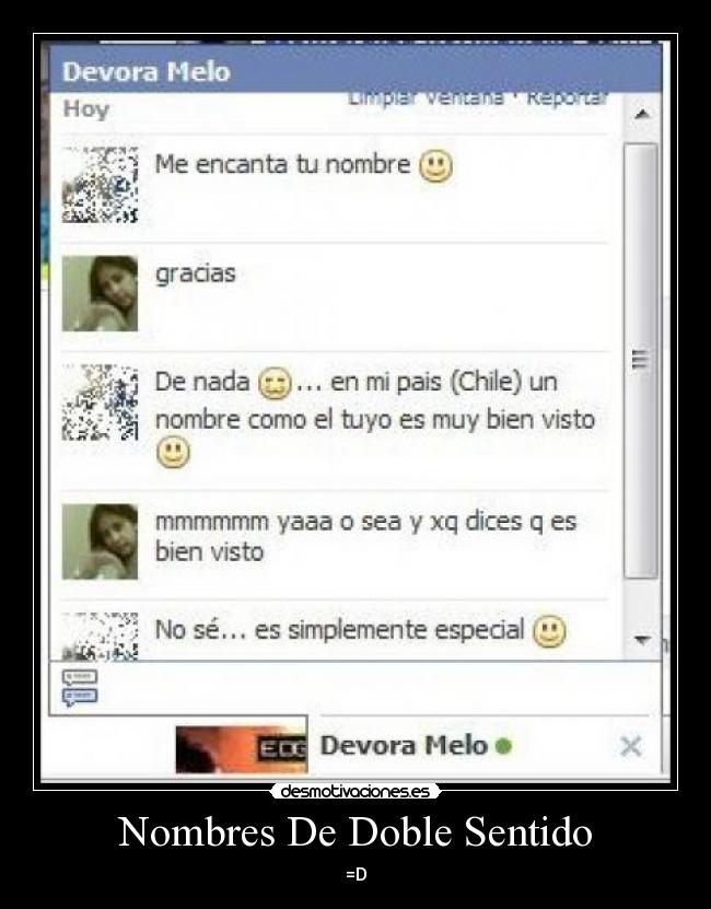 Nombres De Doble Sentido - 