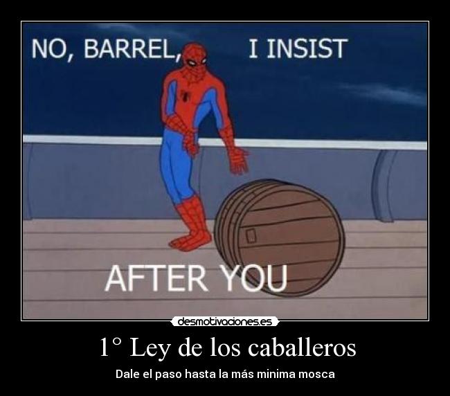 1° Ley de los caballeros - Dale el paso hasta la más minima mosca
