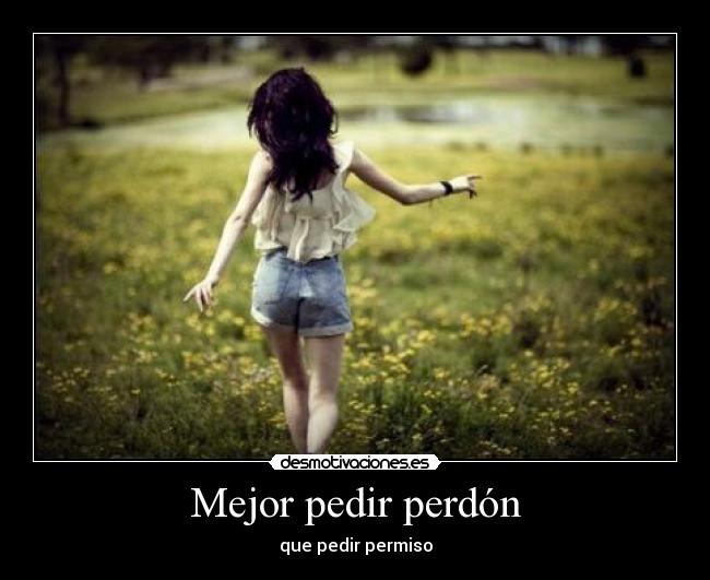 Mejor pedir perdón - 