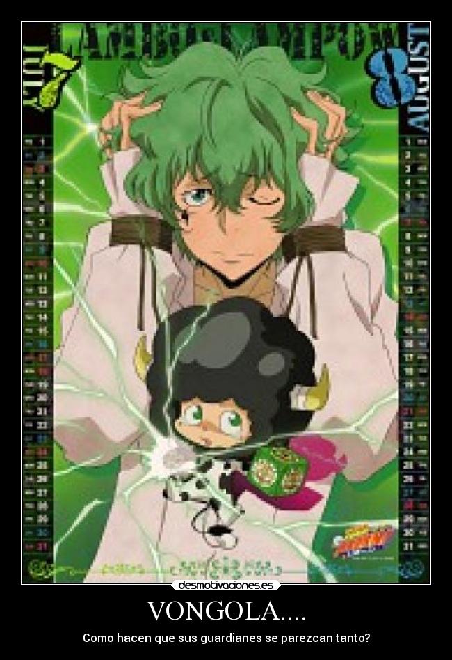 VONGOLA.... - Como hacen que sus guardianes se parezcan tanto?