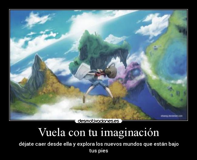 carteles imaginacion one piece clanvirus luffy strong world volar imaginacion dejar caer nuevo mundo bajo pies desmotivaciones