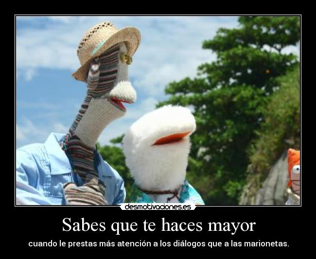 Sabes que te haces mayor - 